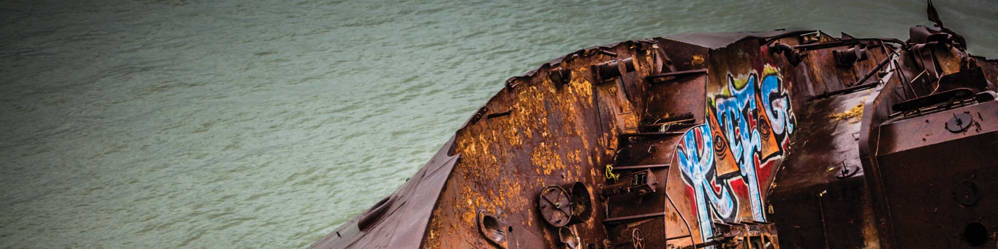 Rusted ship wreck